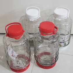 قرابه شیشه ای۸لیتر4تایی باقفل هوا